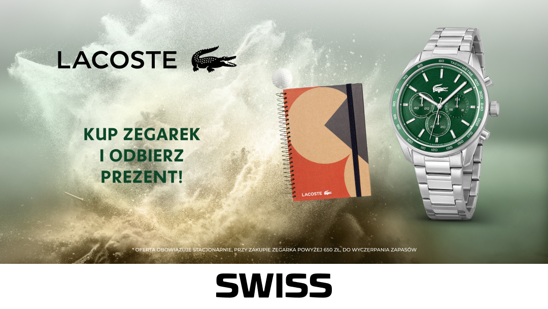 Kup zegarek Lacoste i odbierz notes w prezencie!