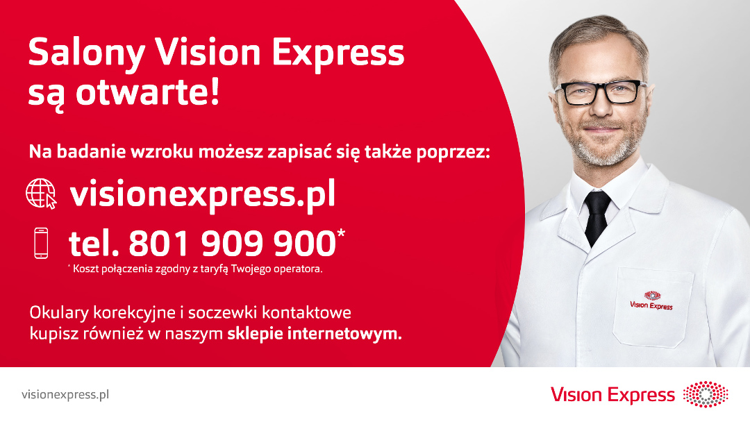 Zapraszamy do salonu Vision Express Zapraszamy do salonu Vision Express