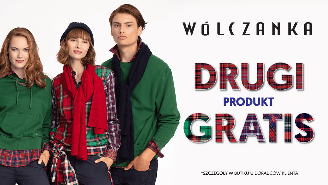 Drugi produkt GRATIS w butiku WÓLCZANKA Drugi produkt GRATIS w butiku WÓLCZANKA