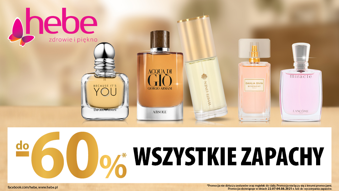 WSZYSTKIE ZAPACHY DO -60% TANIEJ w Hebe WSZYSTKIE ZAPACHY DO -60% TANIEJ w Hebe