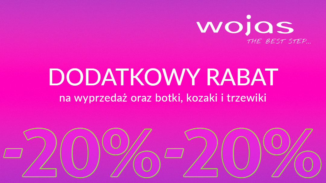 -20% na wybrane produkty z wyprzedaży -20% na wybrane produkty z wyprzedaży