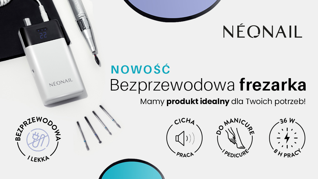 Popraw komfort swojej pracy z bezprzewodową frezarką NEONAIL Popraw komfort swojej pracy z bezprzewodową frezarką NEONAIL