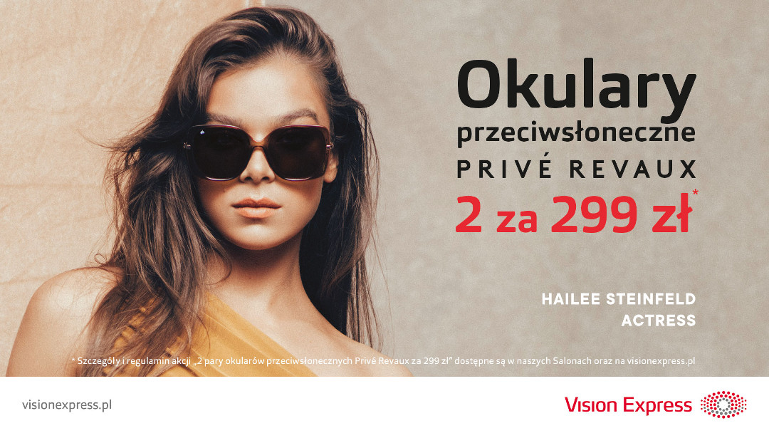 2 PARY OKULARÓW PRZECIWSŁONECZNYCH PRIVÉ REVAUX ZA 299 ZŁ W VISION EXPRESS 2 PARY OKULARÓW PRZECIWSŁONECZNYCH PRIVÉ REVAUX ZA 299 ZŁ W VISION EXPRESS