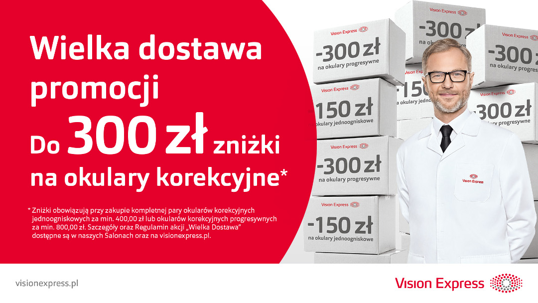 Wielka dostawa promocji w Vision Express Wielka dostawa promocji w Vision Express