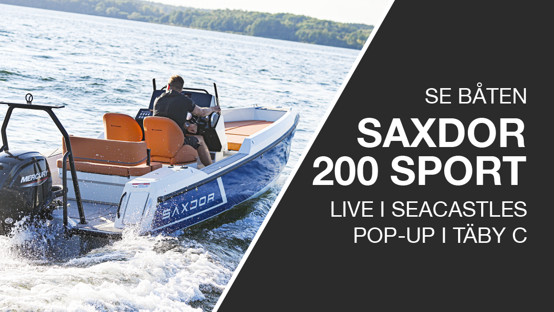 Seacastles pop-up med den nya båtmodellen Saxdor 200 Seacastles pop-up med den nya båtmodellen Saxdor 200