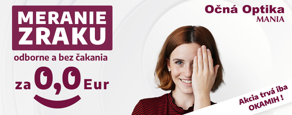 Odborné meranie zraku za 0,0 EUR, skrátka ZADARMO, u nás trvá už len okamih. Odborné meranie zraku za 0,0 EUR, skrátka ZADARMO, u nás trvá už len okamih.
