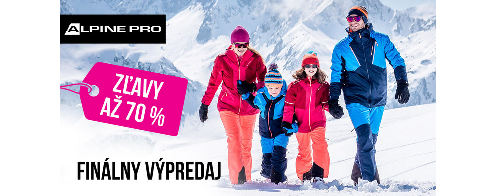 Finalny vypredaj v ALPINE PRO! Zlavy az do vysky 70%. Finalny vypredaj v ALPINE PRO! Zlavy az do vysky 70%.