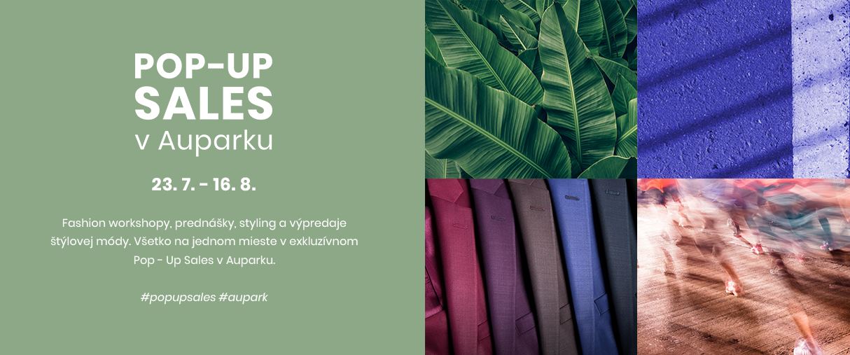 Aupark otvára unikátny koncept POP-UP SALES. Prinesie kúsky obľúbených značiek v atraktívnych zľavách aj rozmer udržateľnosti Aupark otvára unikátny koncept POP-UP SALES. Prinesie kúsky obľúbených značiek v atraktívnych zľavách aj rozmer udržateľnosti