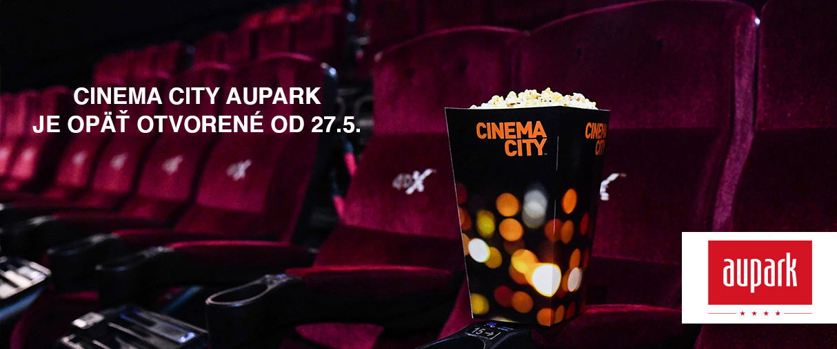 Cinema City Aupark je opäť otvorené od 27.5. Cinema City Aupark je opäť otvorené od 27.5.
