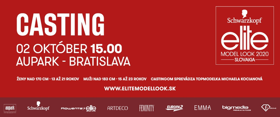 Agentúra Elite Bratislava vyhlasuje castingy do najprestížnejšej modelingovej súťaže Schwarzkopf Elite Model Look SR 2020 Agentúra Elite Bratislava vyhlasuje castingy do najprestížnejšej modelingovej súťaže Schwarzkopf Elite Model Look SR 2020