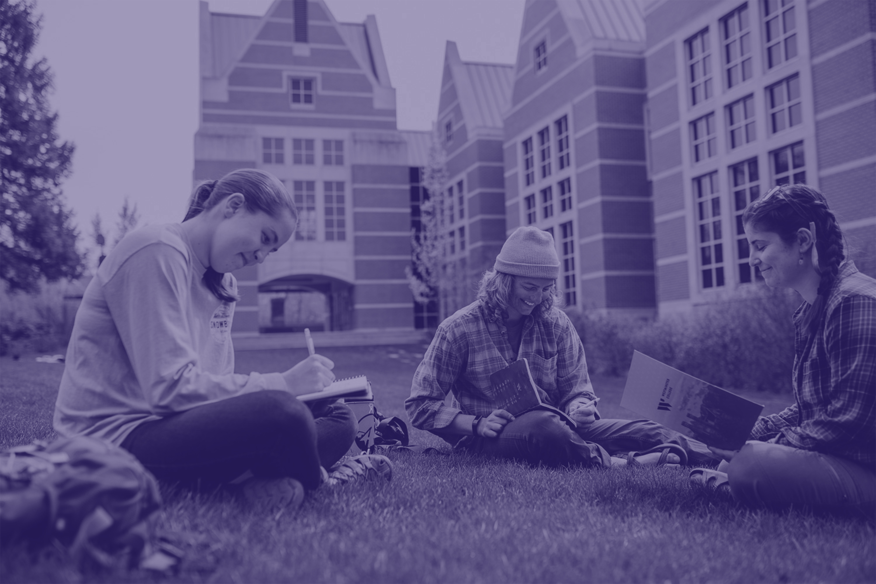 students study outside Giovale Library