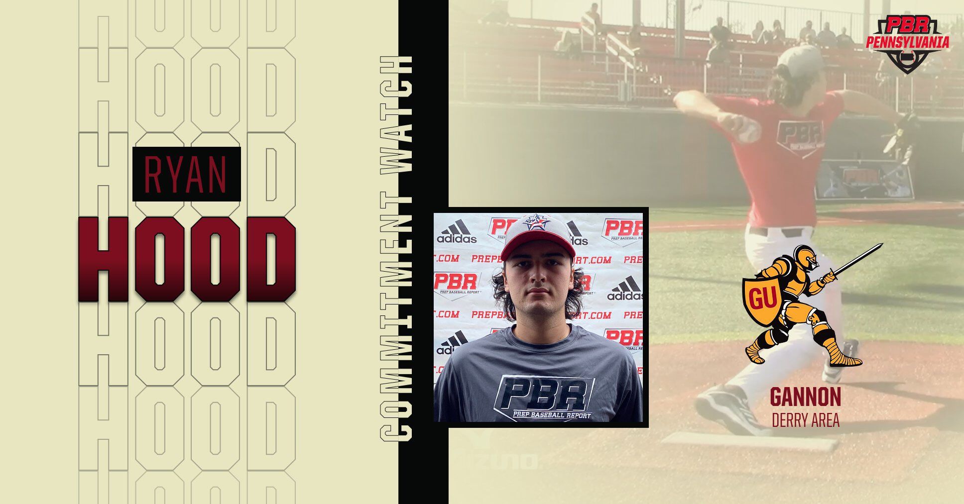 Ryan Hood helped Derry win its first section title since 1992 last spring. (Photo by @PBRPennsylvania)