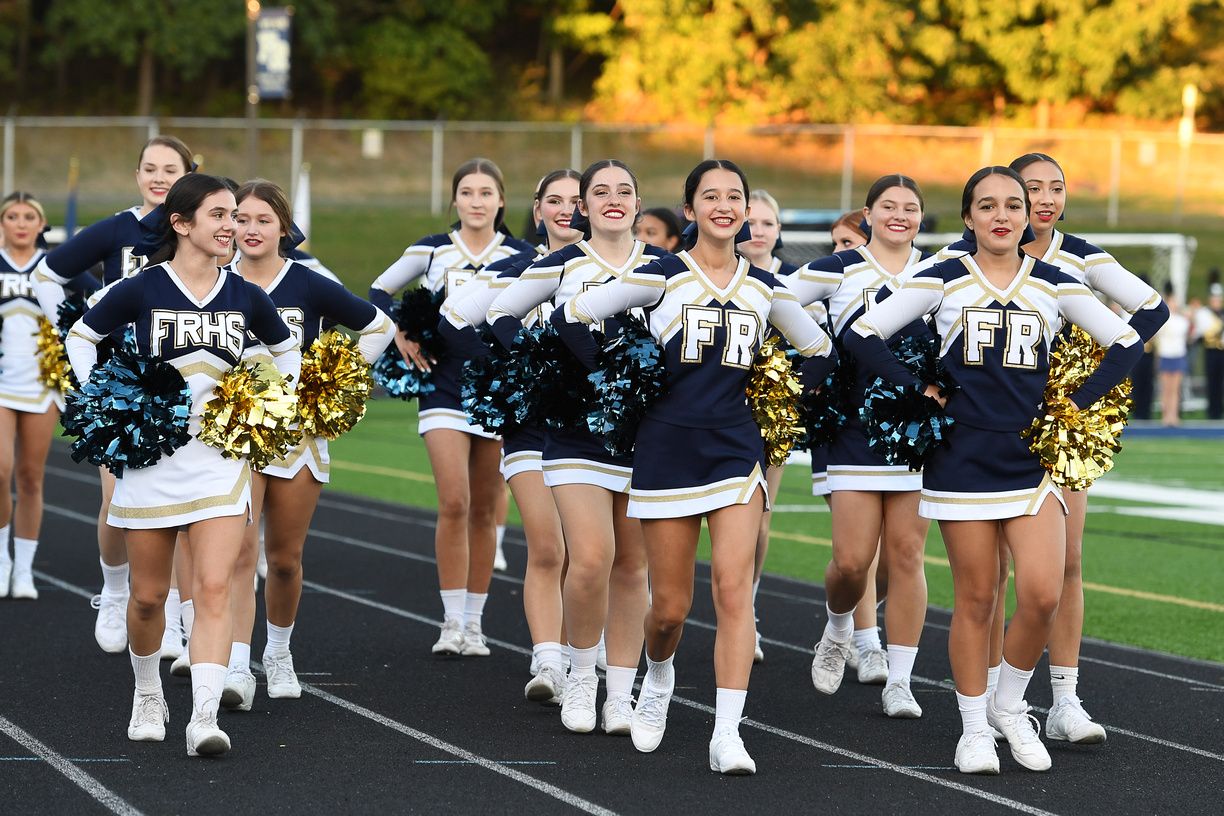 The Franklin Regional cheerleading squad. (Photo by westernpasports.com)