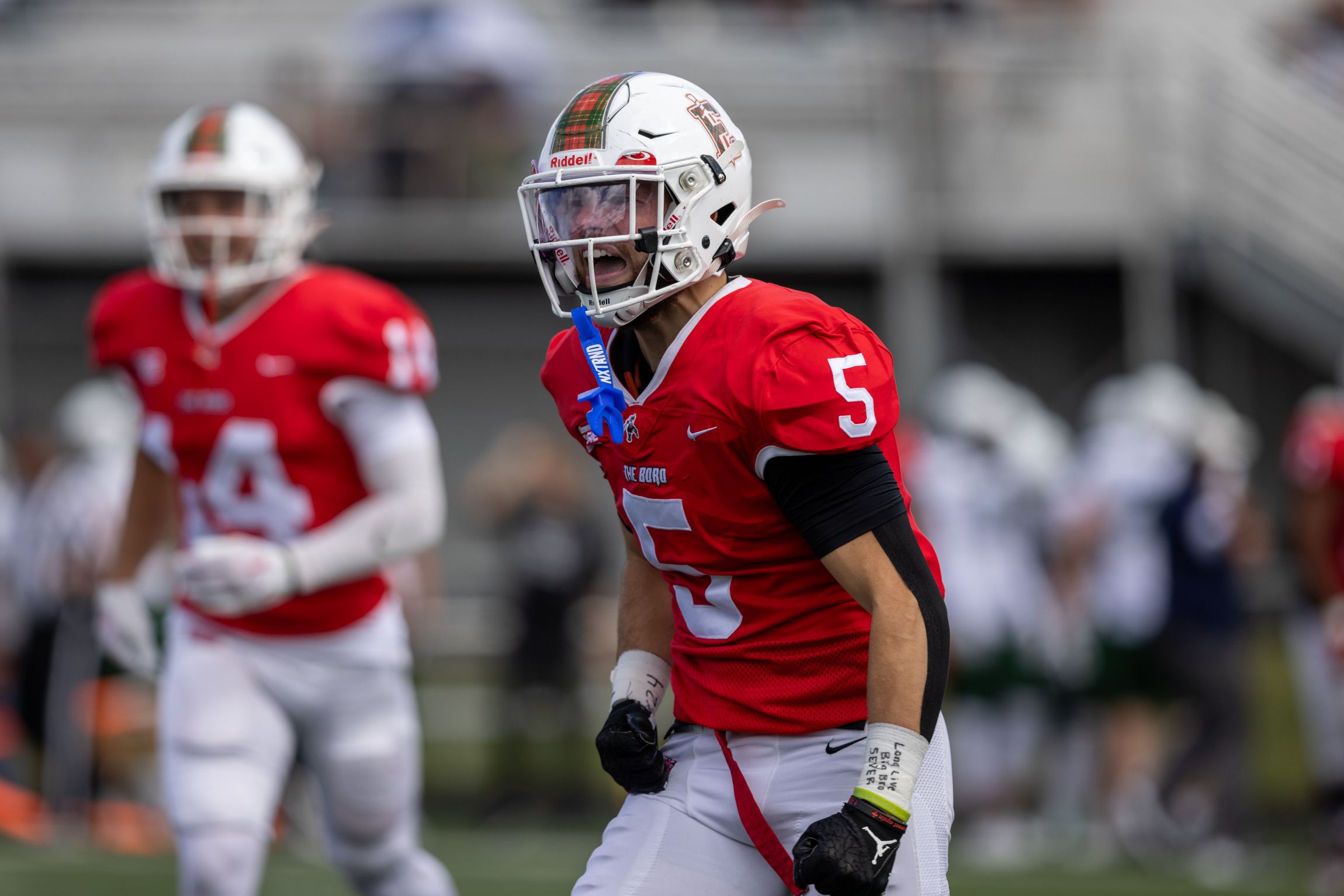 Jeannette's Toby Cline has made 26 tackles and intercepted two passes for Edinboro this season. (Photo by Matt Durisko) 