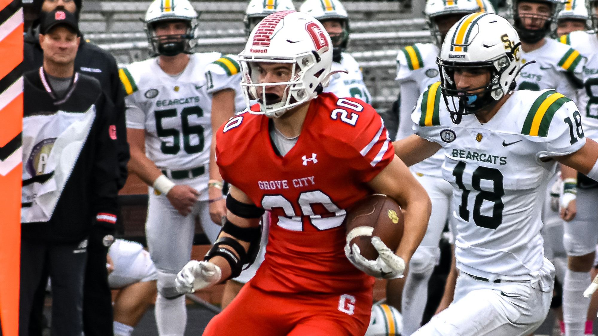 Penn-Trafford's Gabe Dunlap has made 45 tackles and three interceptions this season for Grove City.