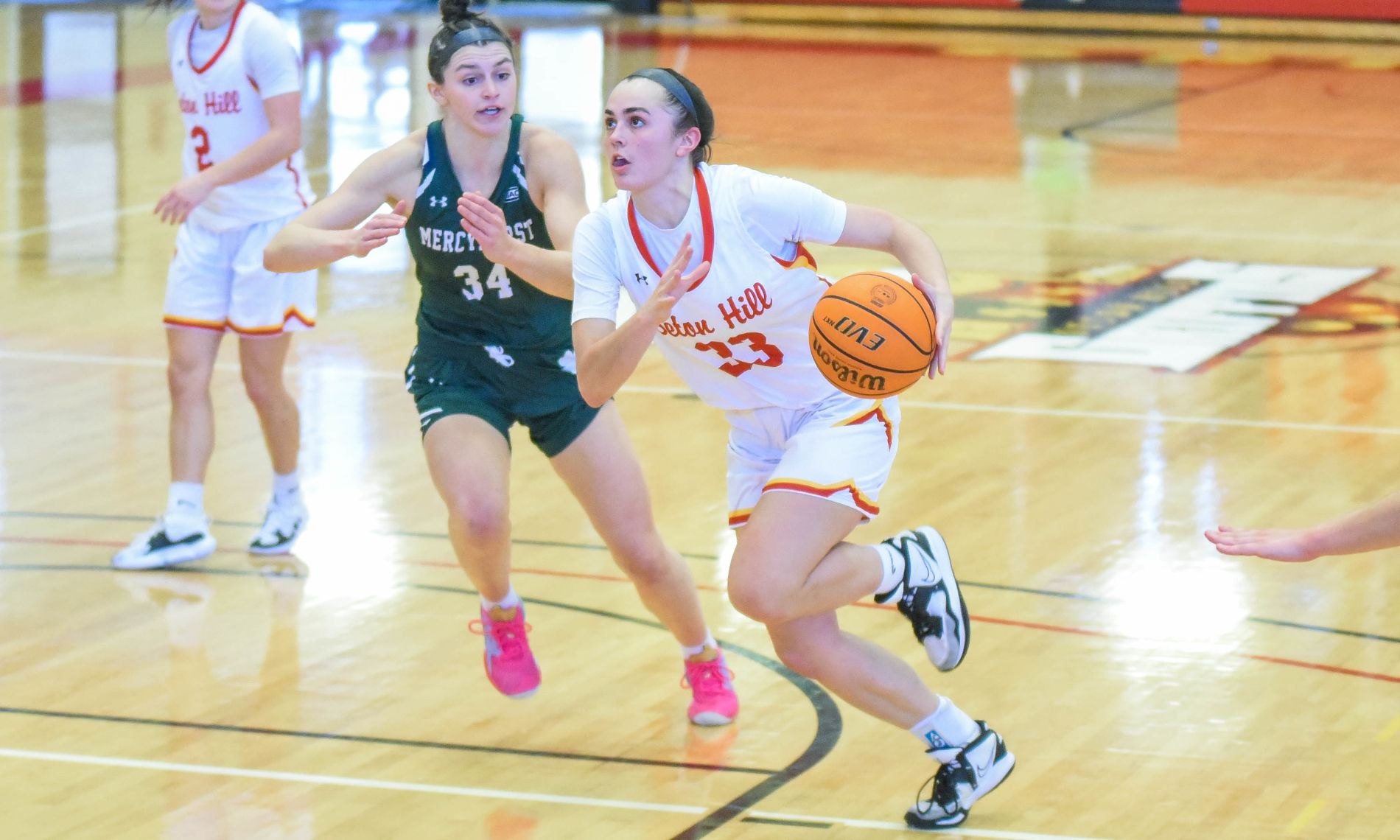 Greensburg Salem's Abby Mankins is averaging 8.6 points per game for Seton Hill this season.