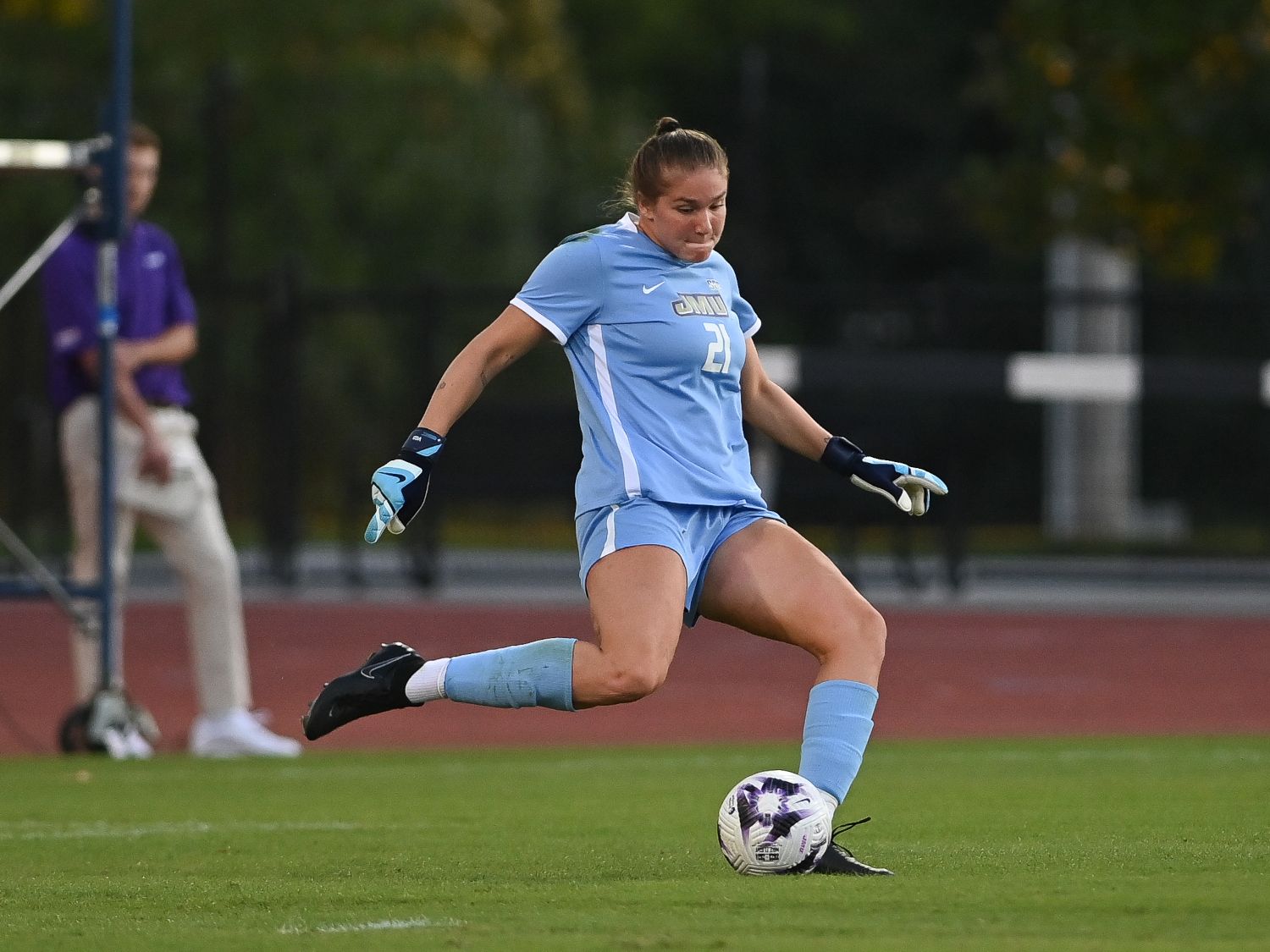 Sofia DeCerb was named the Sun Belt Conference Defensive Player of the Week earlier this year for James Madison. (Photo by JMU Athletics)