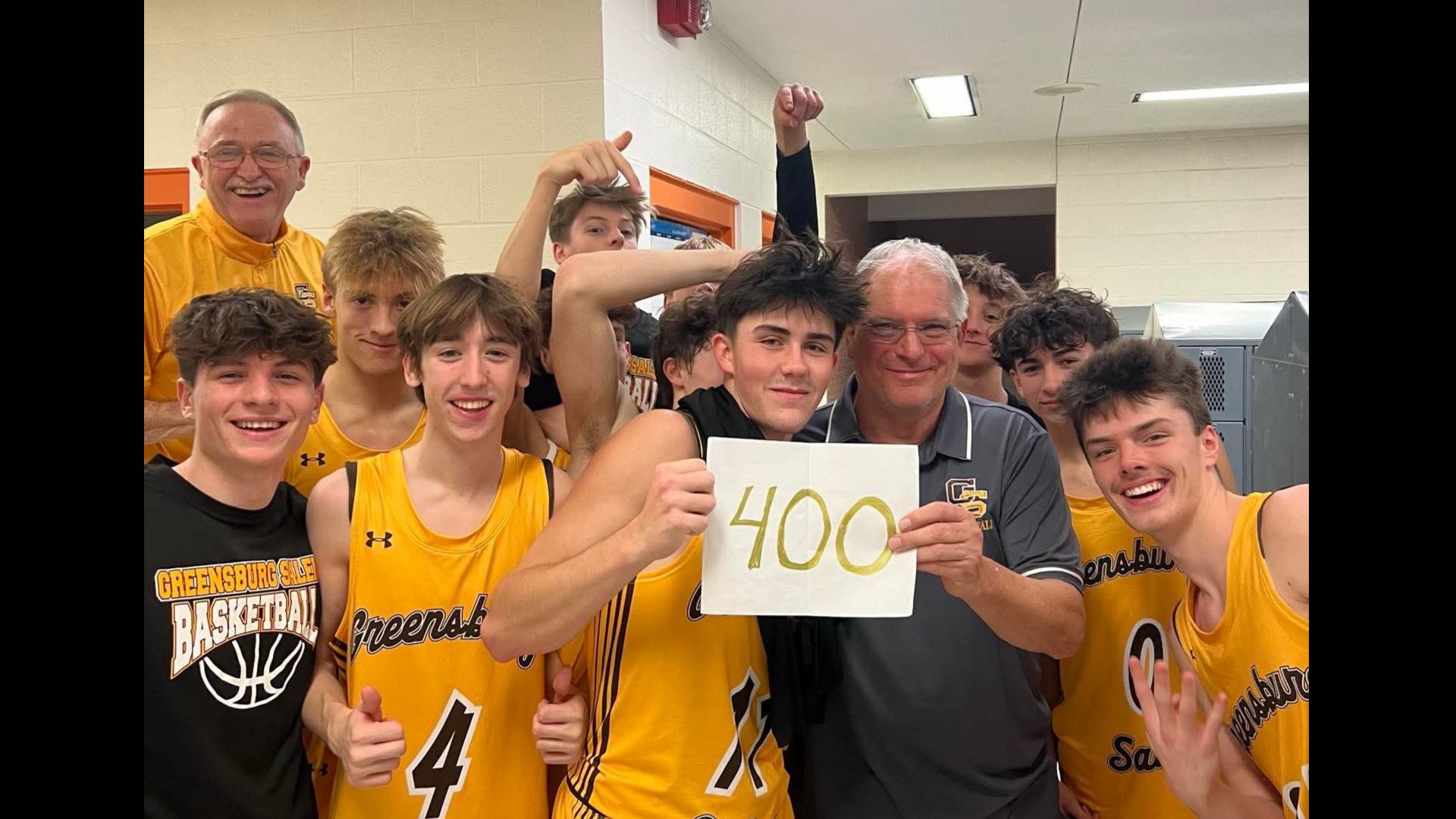 Coach Paul Sapotichne earned his 400th win for Greensburg Salem on Friday night.