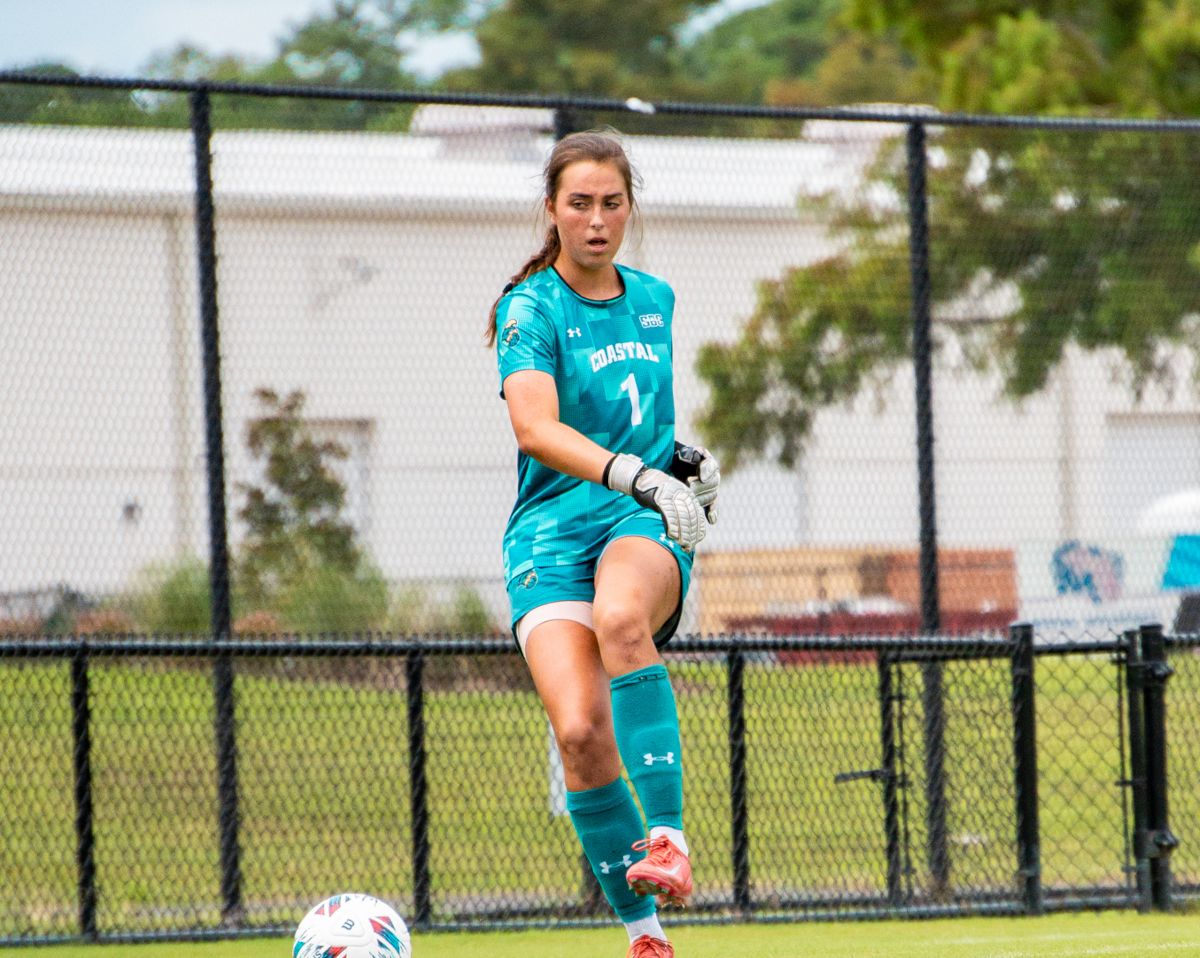 Former Franklin Regional goalie Aris Lamanna has started all 13 games for Coastal Carolina this season.