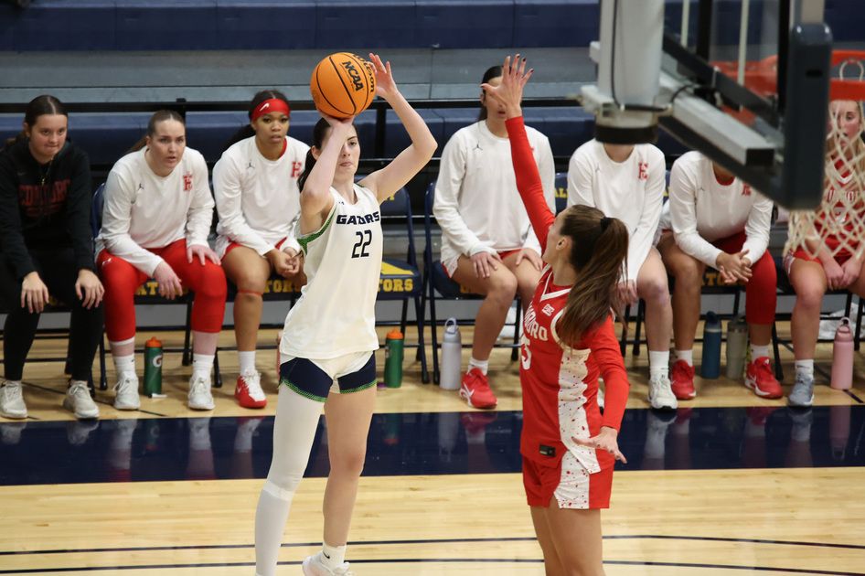 Ava Kobus is averaging 10.0 points per game this season with the Gators (photo credit Ed Mailliard)