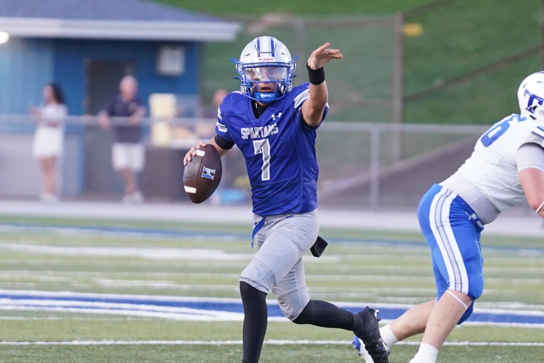 Hempfield Area's Carden Lippmann has thrown for 651 yards and four touchdowns through three games this season. (Photo by Sean Delaney)