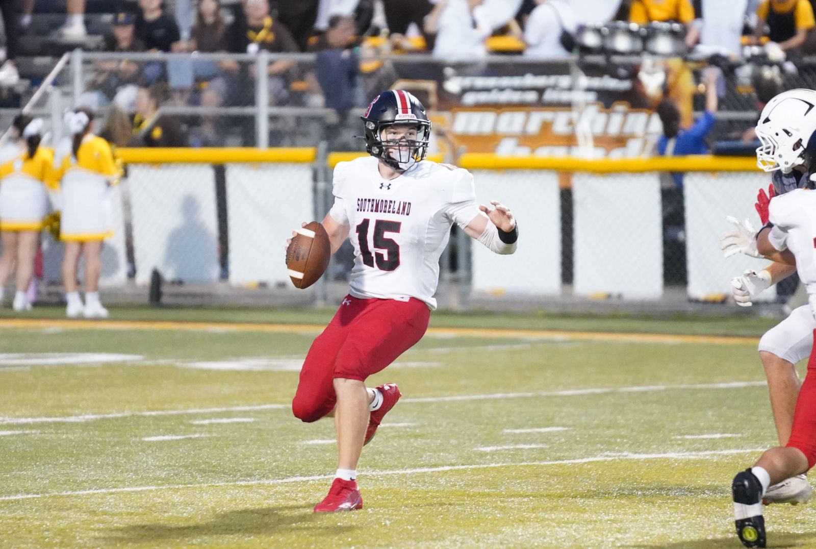 Southmoreland senior Dawson Wolfe has helped lead Southmoreland two to straight victories. (Photo by Sean Delaney)