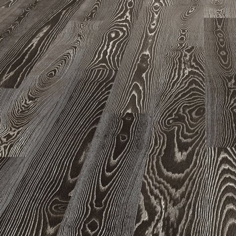 Burnt Umber Stained Ash Brushed Oiled Engineered Hardwood Flooring