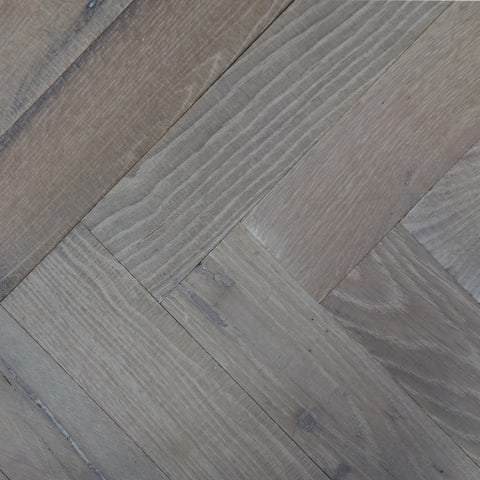 Farmhouse Grey Oak Hardwax Oiled Reclaimed Herringbone Parquet Engineered Hardwood Flooring
