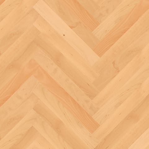 Beech Herringbone Parquet Lacquered Hardwood Floor