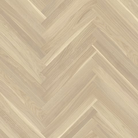 Oak Baltic White Herringbone Parquet Lacquered Hardwood Floor
