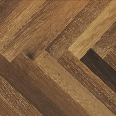 Lincoln Smoked Oak Herringbone Parquet Hardwood Floor
