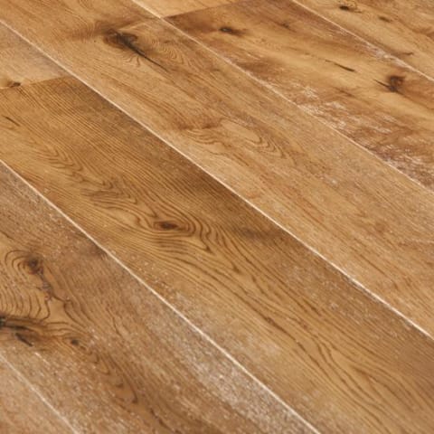 Natural Oak Brushed Handscraped Engineered Hardwood Flooring