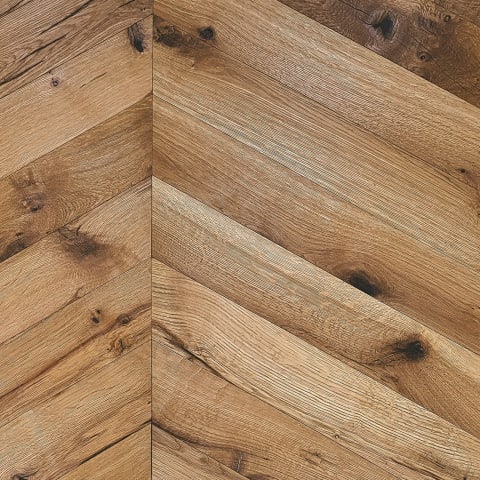 Limehouse Oak Natural Oiled Reclaimed Chevron Engineered Hardwood Flooring