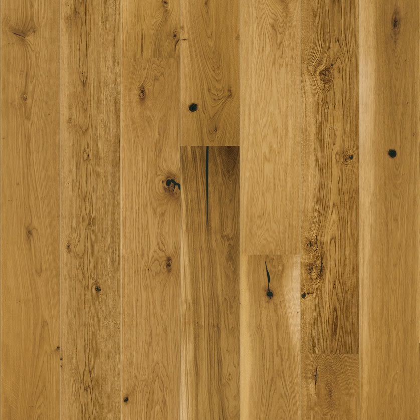 Natural Brushed Oak 180mm Matt Lacquered Engineered Hardwood Flooring