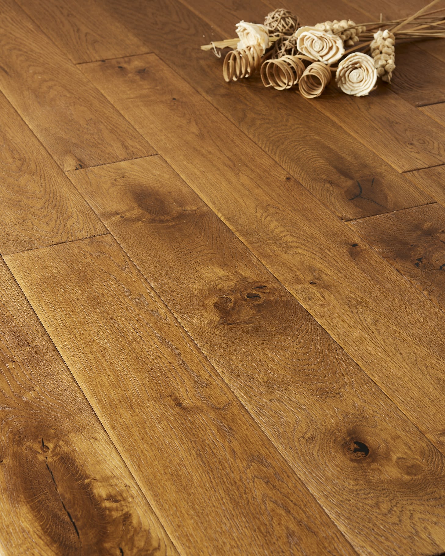 Antique Tuscan Stained Oiled Oak Hand Scraped Hardwood Engineered Wood Flooring - Image 4