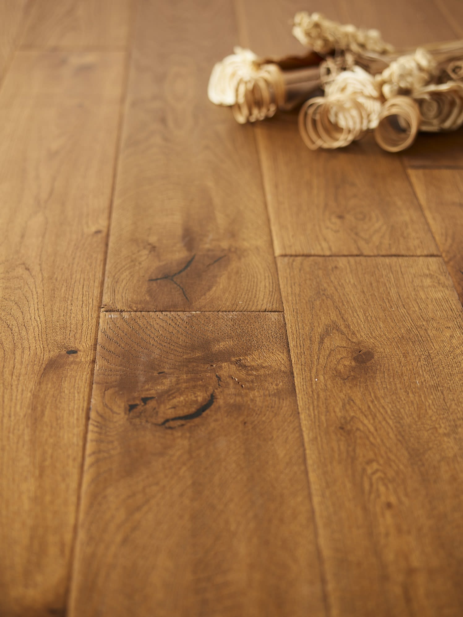 Antique Tuscan Stained Oiled Oak Hand Scraped Hardwood Engineered Wood Flooring - Image 5