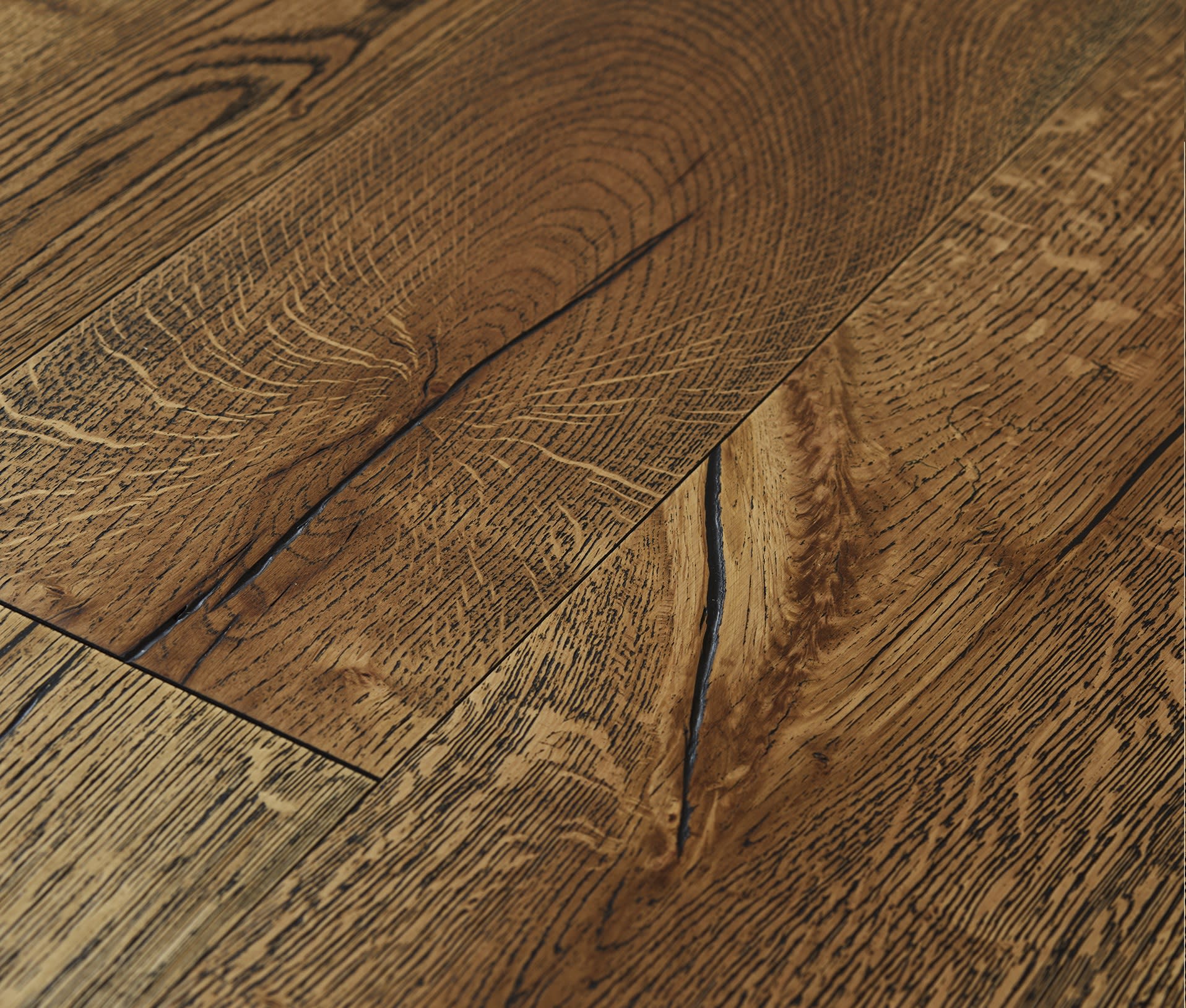 Avignon Oak Black Grain Brushed Oiled Hardwood Flooring - Image 3