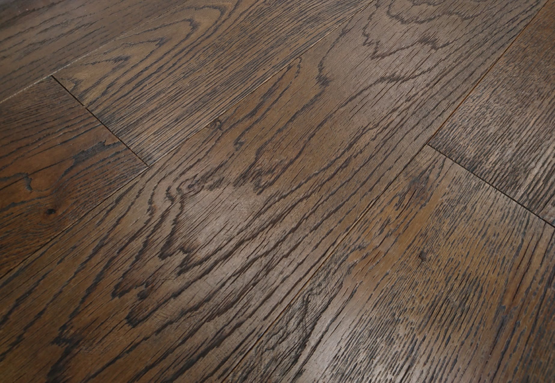 Hawkshead Antique Stained Oak Heavy Brushed Hardwax Hardwood Engineered Wood Flooring - Image 7