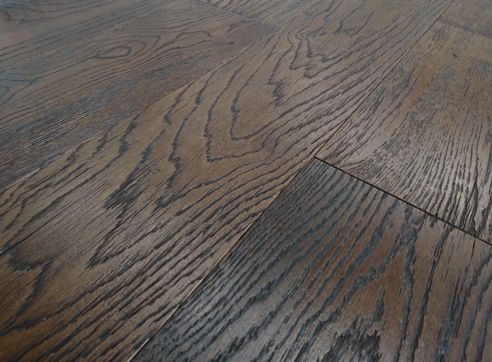 Hawkshead Antique Stained Oak Heavy Brushed Hardwax Hardwood Engineered Wood Flooring - Image 6