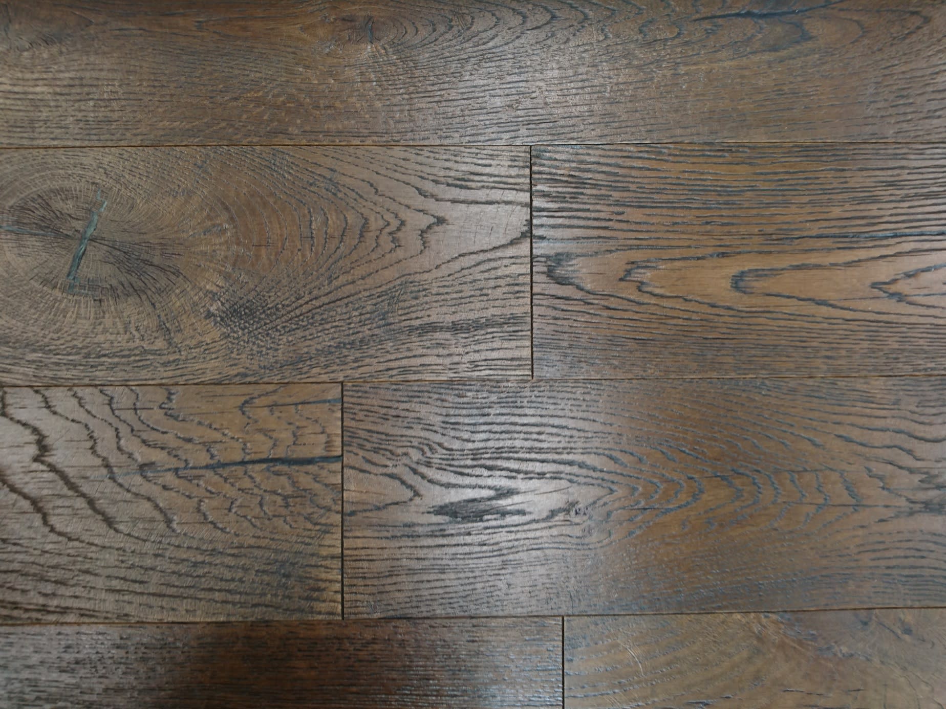 Hawkshead Antique Stained Oak Heavy Brushed Hardwax Hardwood Engineered Wood Flooring - Image 4