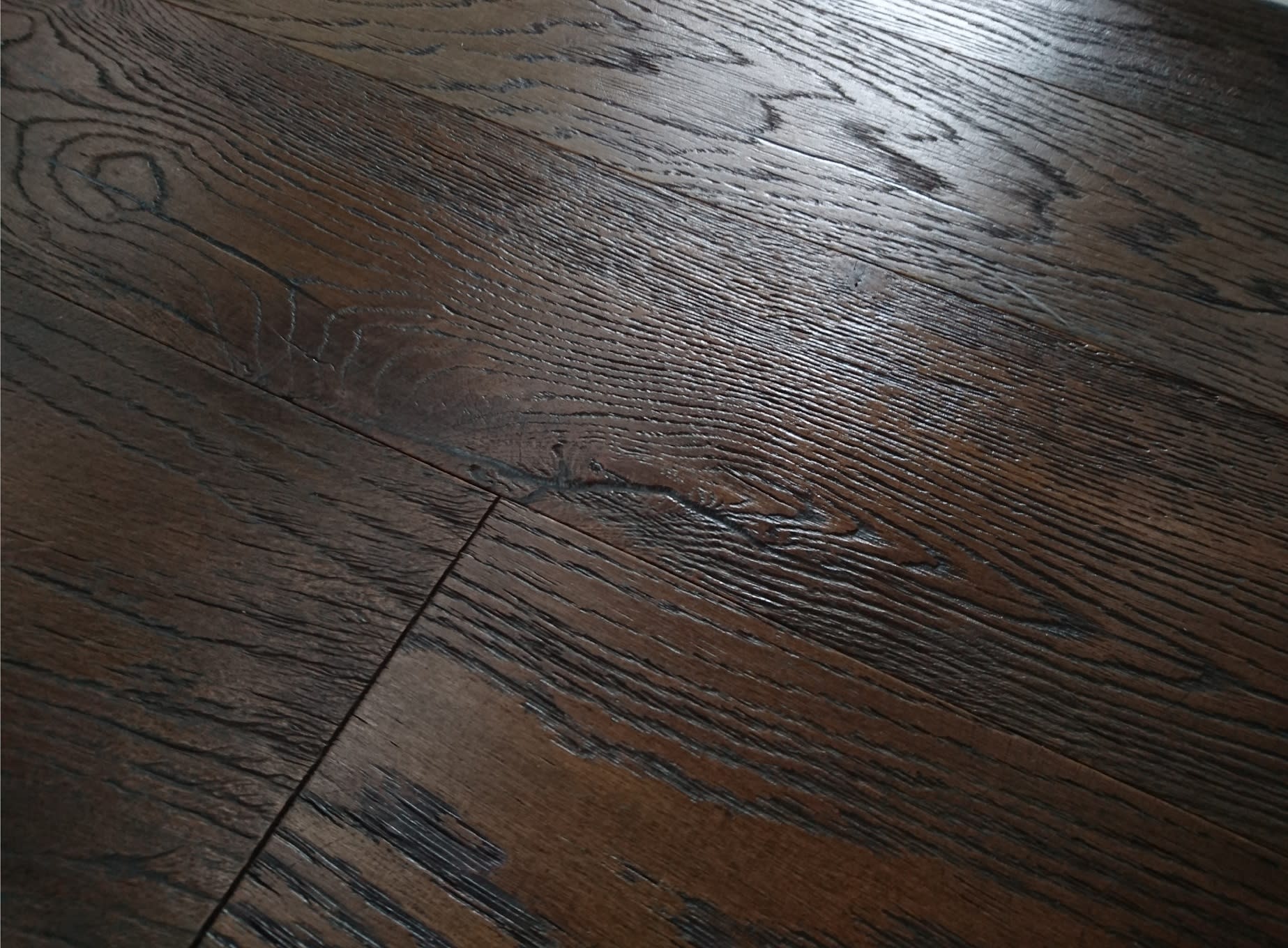 Hawkshead Antique Stained Oak Heavy Brushed Hardwax Hardwood Engineered Wood Flooring - Image 3