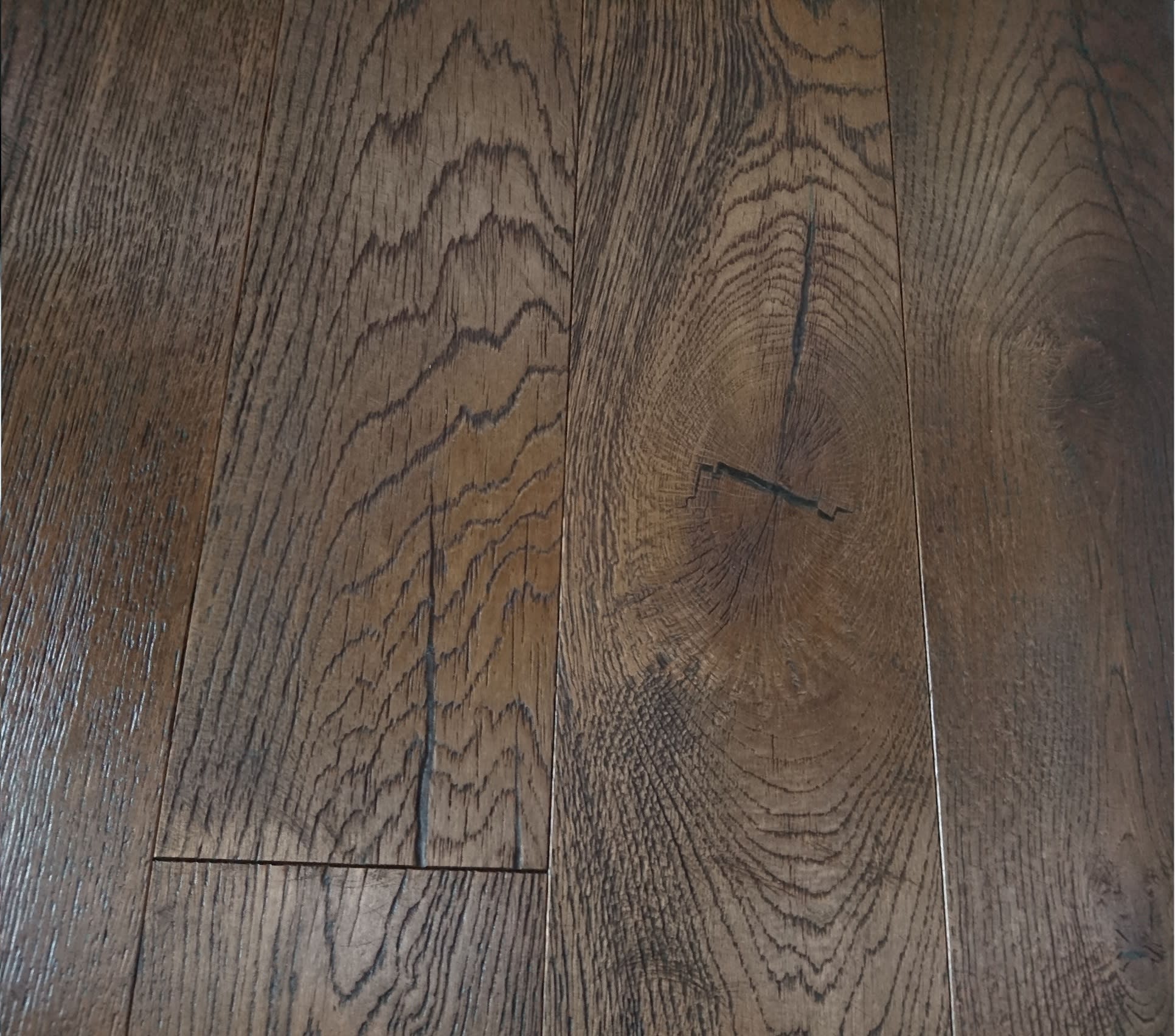 Hawkshead Antique Stained Oak Heavy Brushed Hardwax Hardwood Engineered Wood Flooring - Image 2