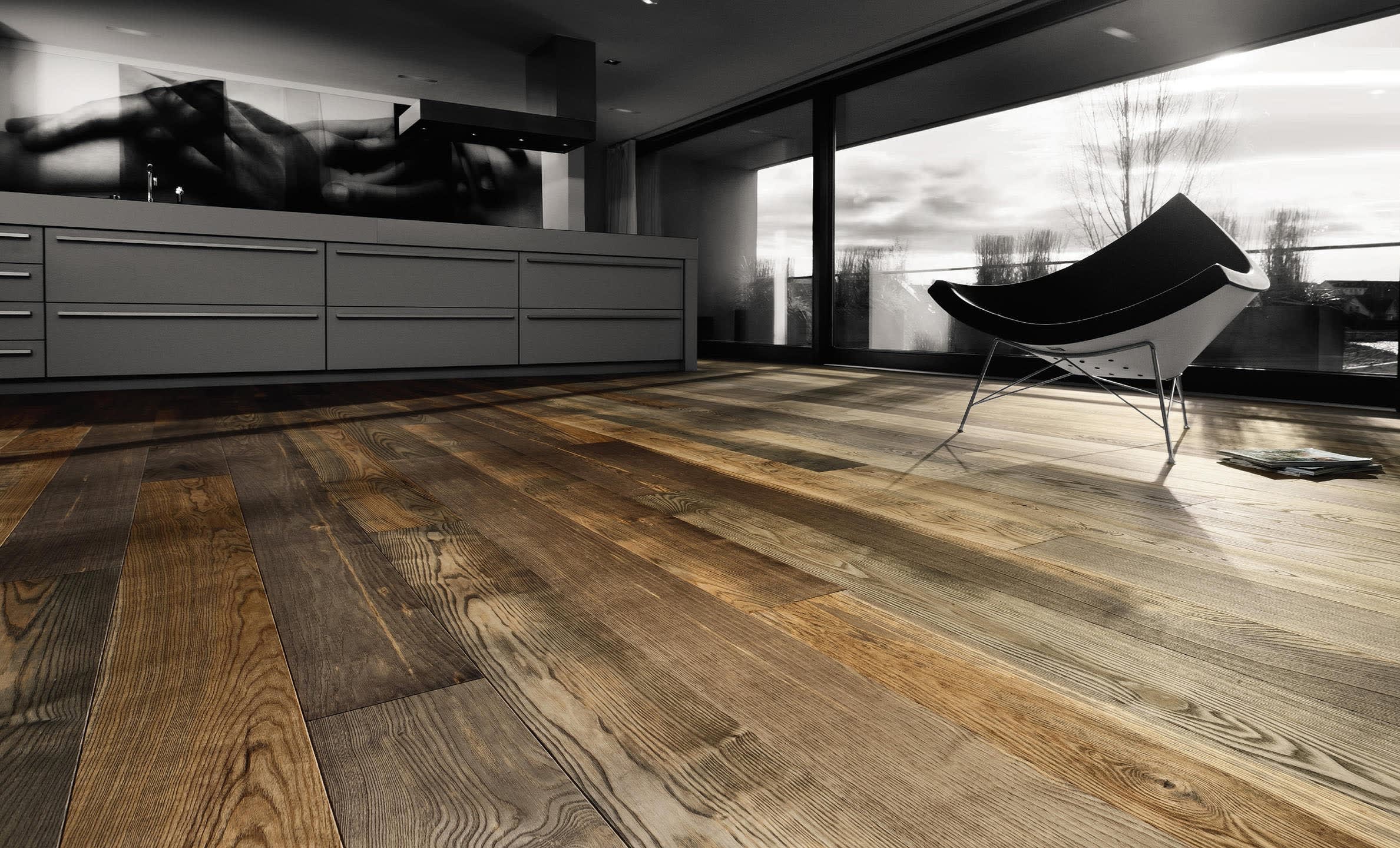Barrel Ash Heavy Brushed Oiled Engineered Hardwood Flooring - Image 4