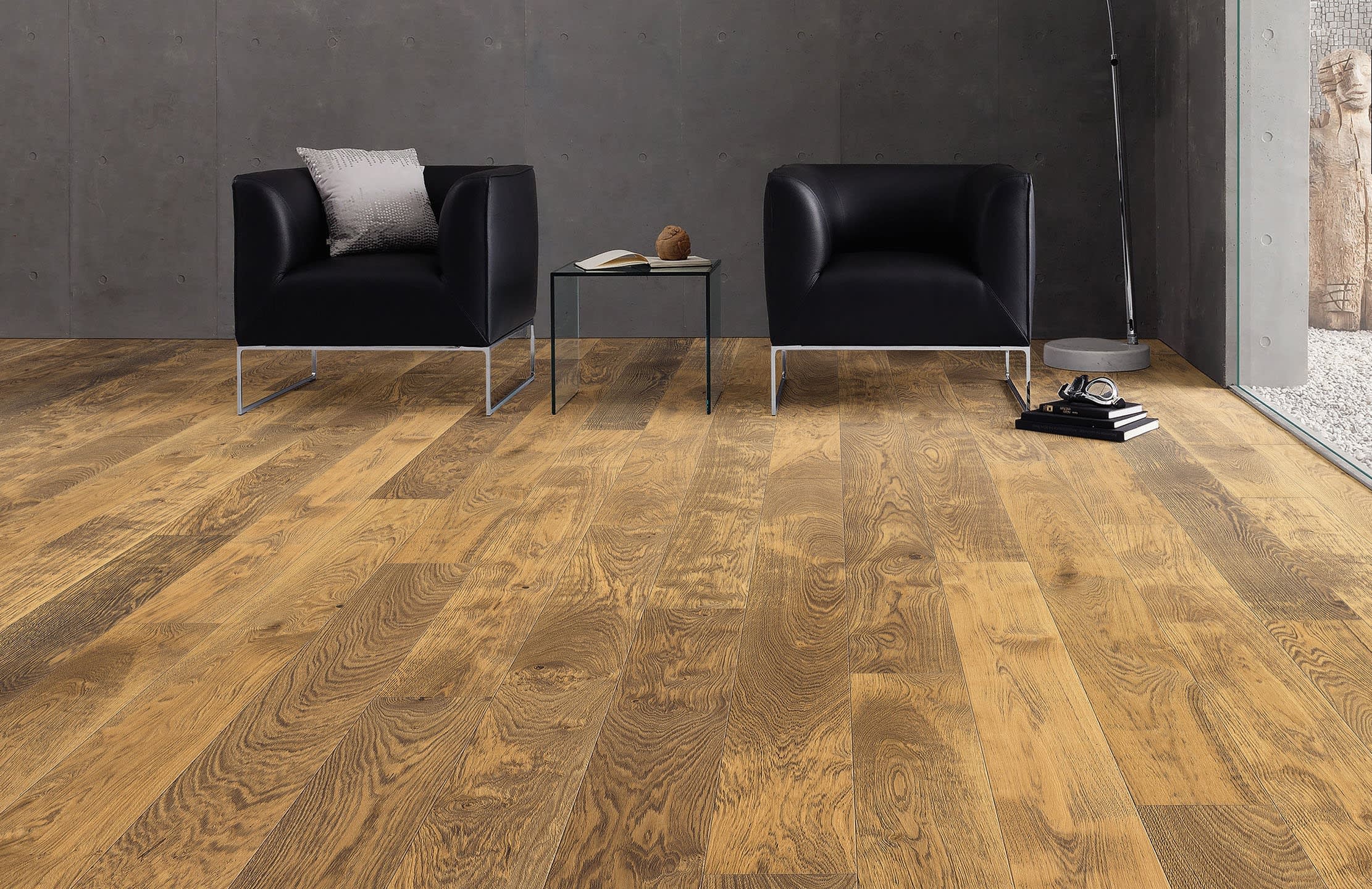 Barrel Oak Heavy Brushed Oiled Engineered Hardwood Flooring - Image 3