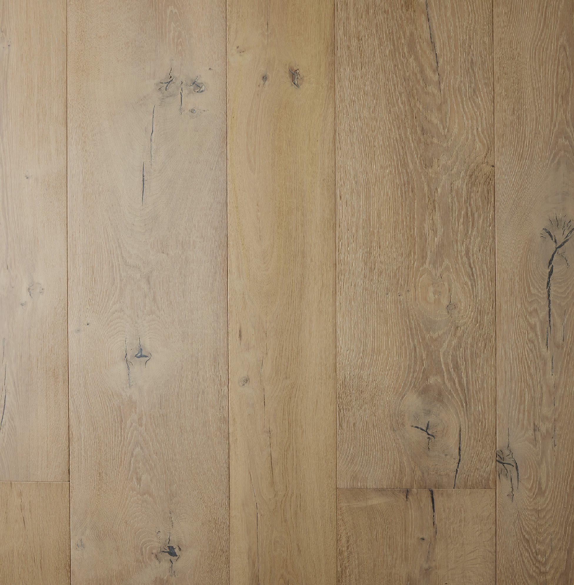 Brechin Oak Brushed Rustic Lime Dual-Width Engineered Hardwood Flooring