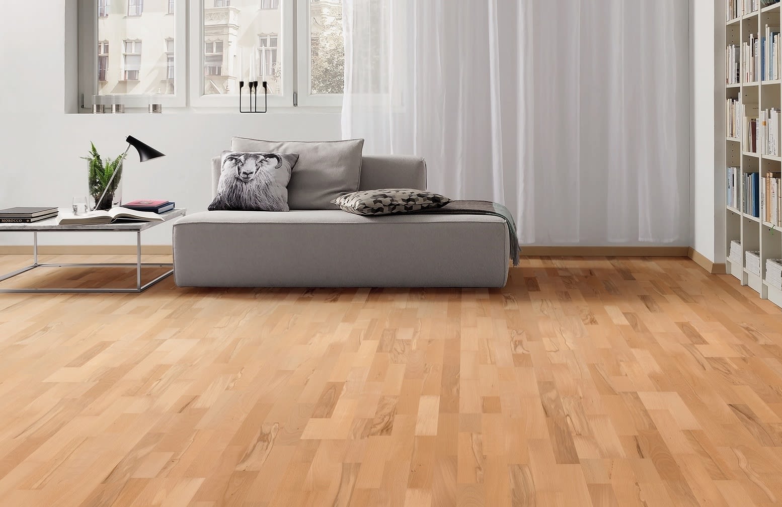 3 Strip Steamed Beech Engineered Hardwood Flooring - Image 3