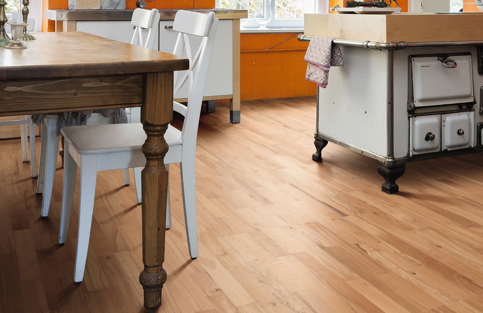 3 Strip Steamed Beech Engineered Hardwood Flooring - Image 4