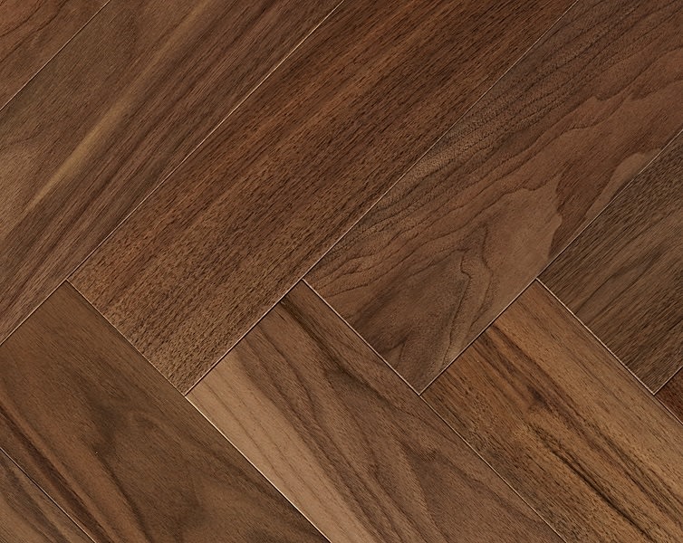 American Black Walnut 280mm Engineered Parquet Block - Herringbone