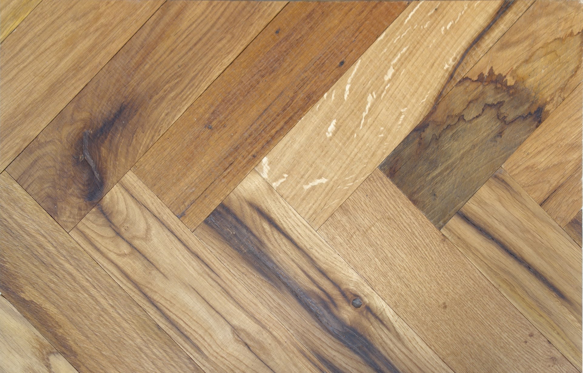 Cathedral Oak Hardwax Oiled Reclaimed Herringbone Parquet Engineered Hardwood Flooring