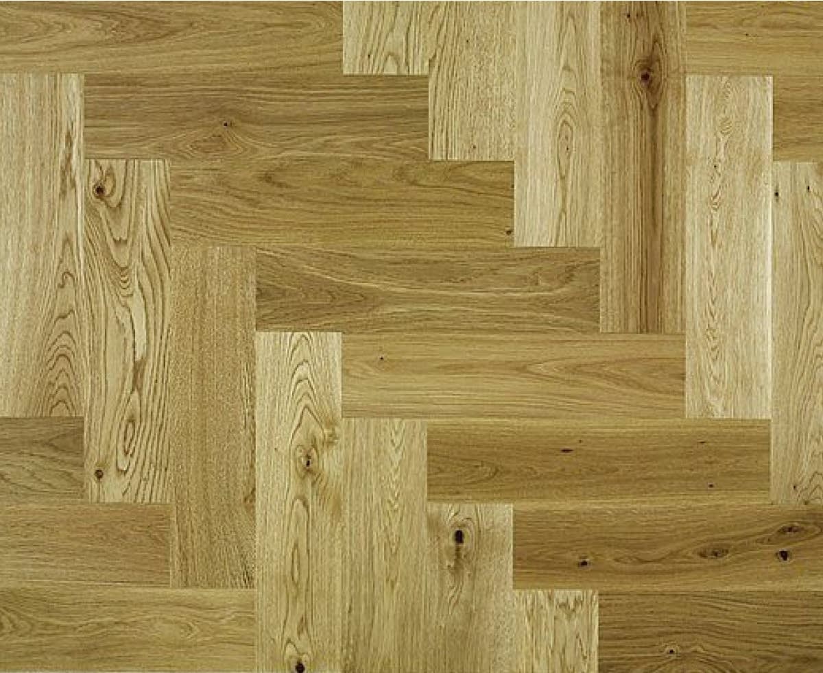 Rustic Oak 350mm Oiled Herringbone Parquet Engineered Block